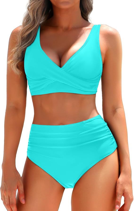 Damen Hochtailliertes Bikini-Set mit Wickeloberteil Echo Archiv 1782205596