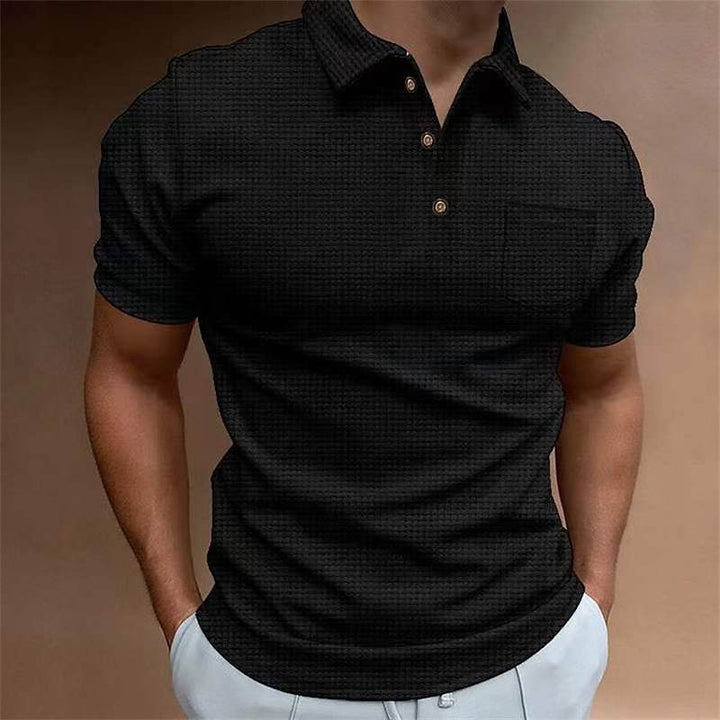 Herren Kurzarm Poloshirt mit innovativem Stoff und modischem Design Echoarchiv