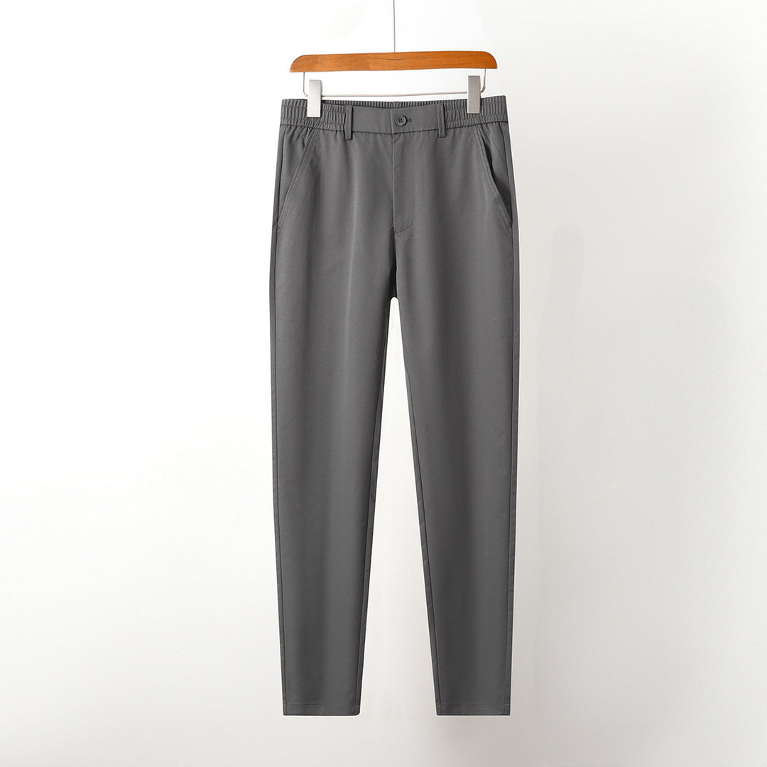 Herren elegante Anzughose mit elastischem Bund und seitlichen Eingrifftaschen Echoarchiv
