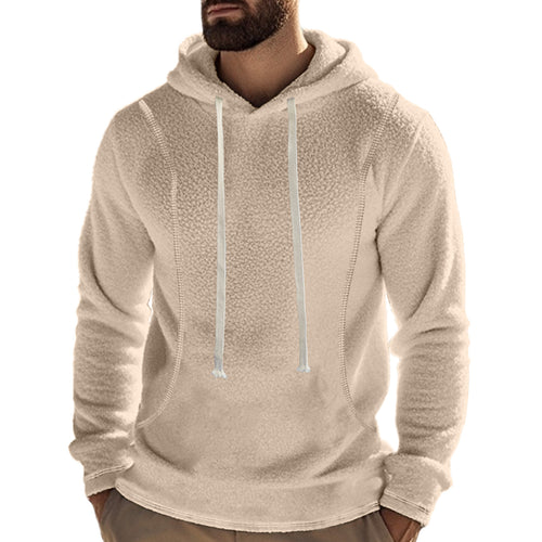 Herren Fleece-Kapuzenpullover mit atmungsaktiven Eigenschaften und Kordelzug Echoarchiv