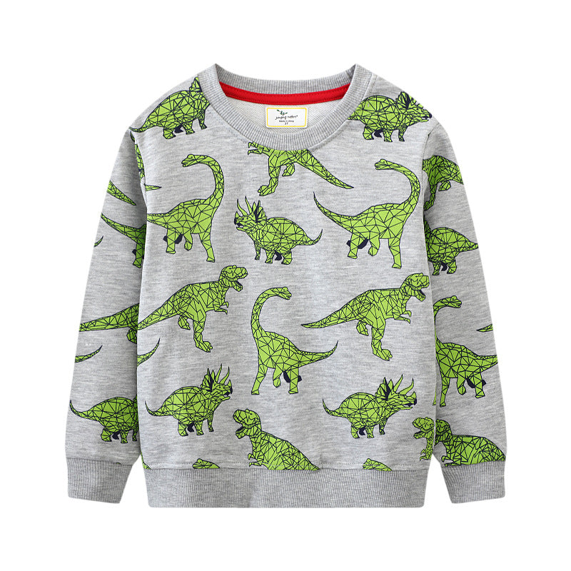 Kinder Sweatshirt mit kreativem Dinosaurier-Muster Echo Archiv