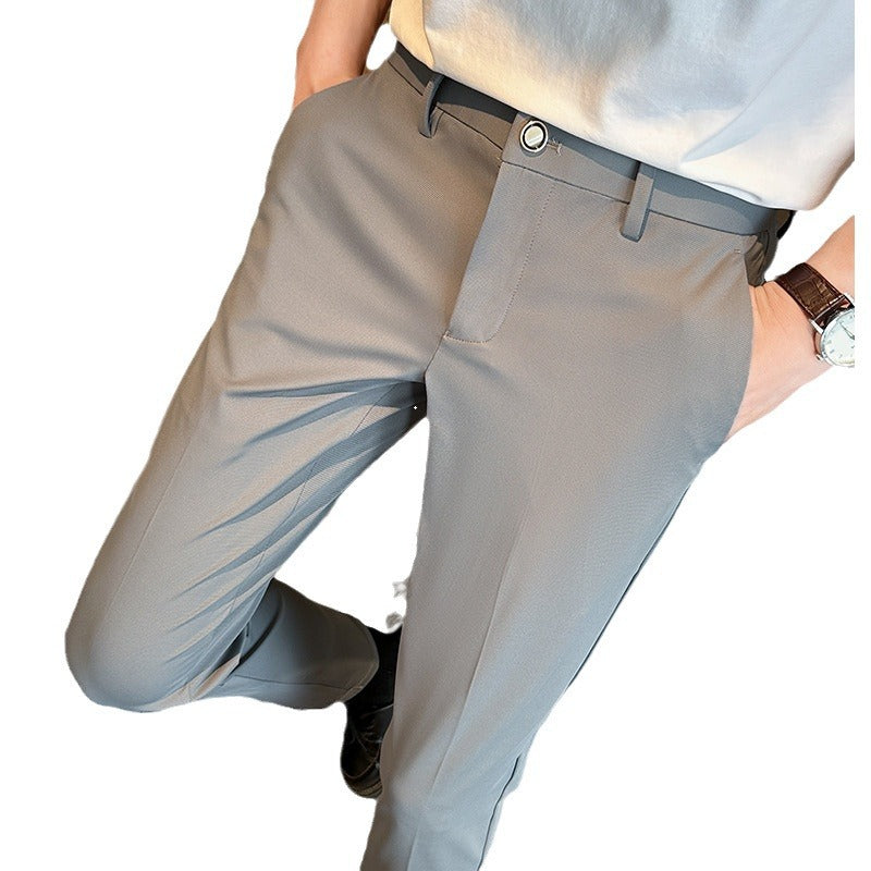 Herren elegante Slim-Fit Hose mit hohem Bund und praktischen Taschen Echoarchiv