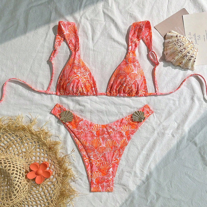Damen Triangel-Bikini mit modischem Muschel-Design Echo Archiv