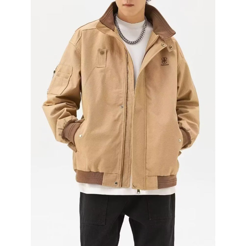 Herren robuste Arbeitsjacke mit multifunktionalen Taschen und elastischen Bündchen Echoarchiv