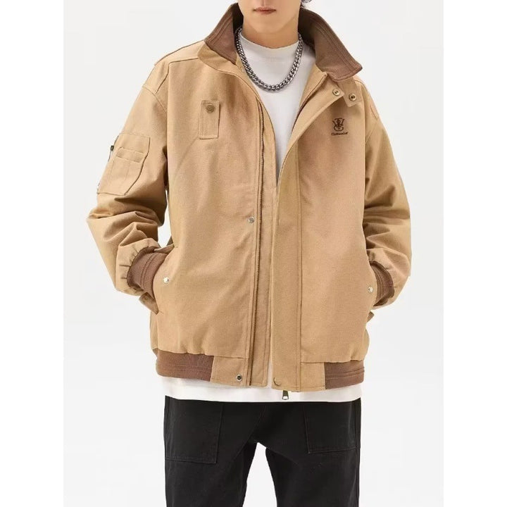 Herren robuste Arbeitsjacke mit multifunktionalen Taschen und elastischen Bündchen Echoarchiv