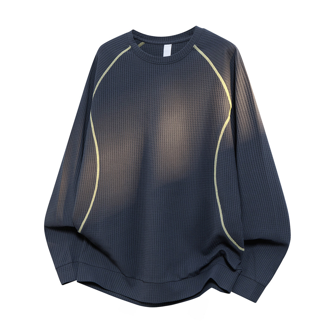 Herren Waffelstruktur-Oversized-Sweatshirt mit Raglanärmeln und Relaxed-Fit Echo Archiv
