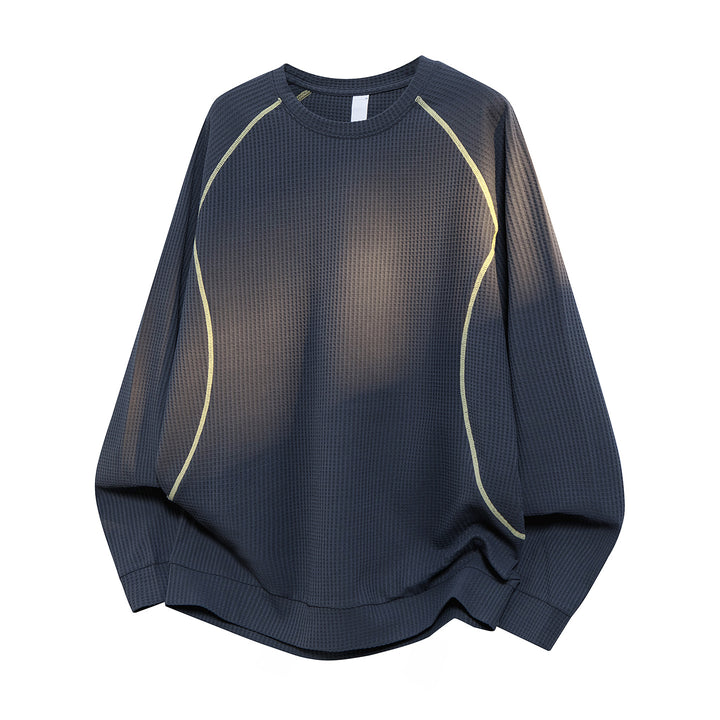 Herren Waffelstruktur-Oversized-Sweatshirt mit Raglanärmeln und Relaxed-Fit Echo Archiv