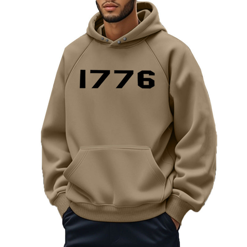 Herren Kapuzenpullover mit klassischem Rippdesign und praktischen Eingrifftaschen Echoarchiv