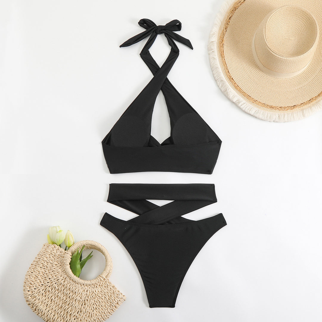 Damen Bikini-Set mit verstellbaren Trägern und elegantem Kreuzdesign Echo Archiv