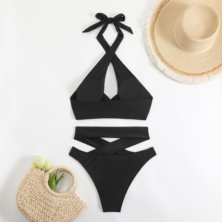 Damen Bikini-Set mit verstellbaren Trägern und elegantem Kreuzdesign Echo Archiv