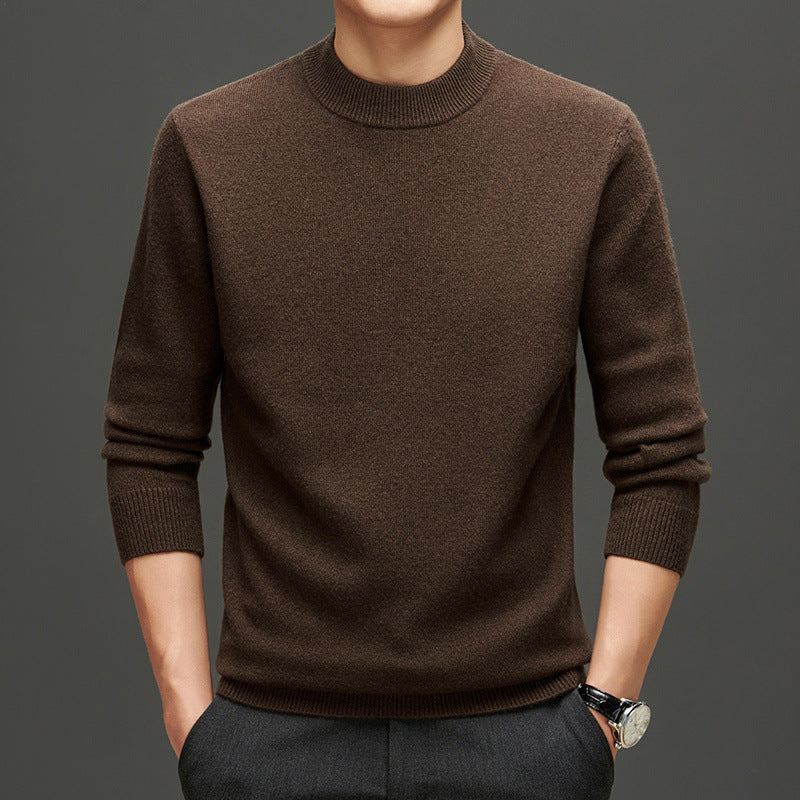 Herren Strickpullover mit rundem Kragen und strukturiertem Design Echoarchiv