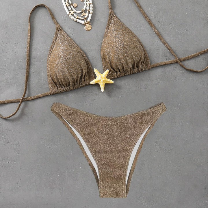Damen Triangel-Bikini mit modischem Glitzer-Effekt Echo Archiv