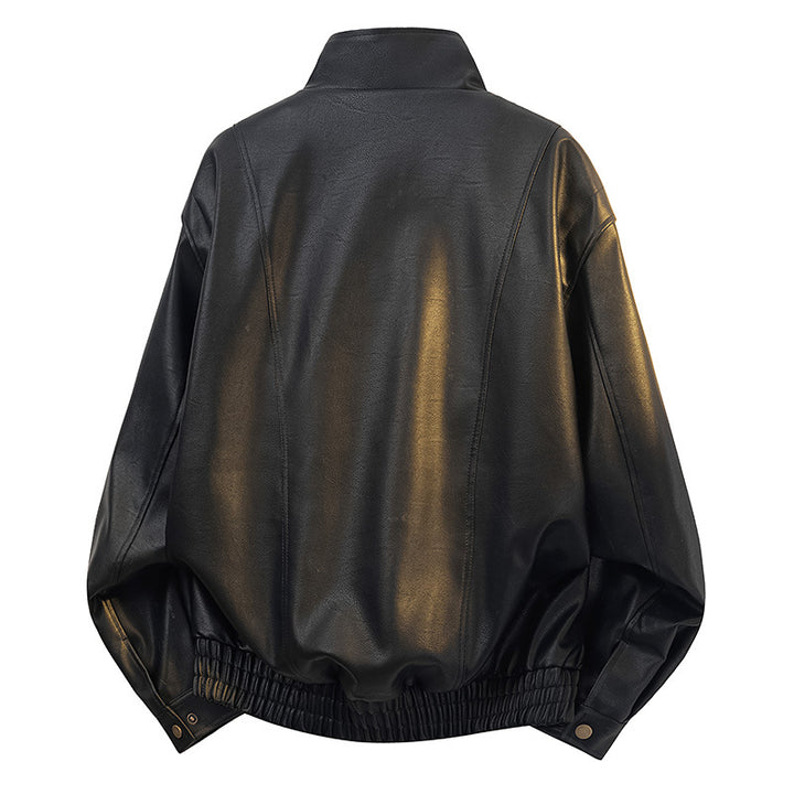 Damen Leichte Oversize-Bomberjacke mit Leo-Futter, Pattentaschen & elastischem Saum Echoarchiv