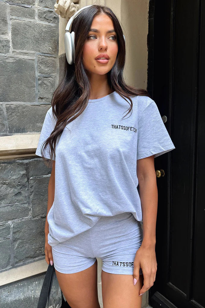 Damen Lounge-Set mit lässigem T-Shirt und Shorts Echo Archiv