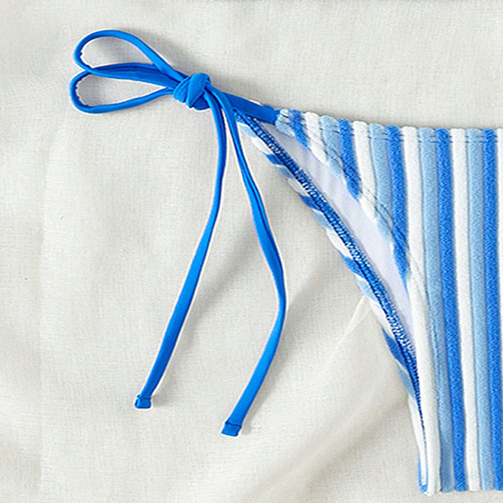 Damen Bikinislip mit verstellbaren Trägern und gestreiftem Design Echo Archiv