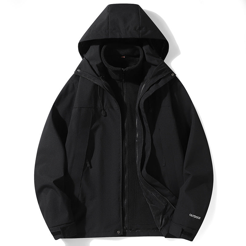 Damen multifunktionale Softshelljacke mit abnehmbaren Fleece-Futter, winddichtem Außenmaterial und verstellbarer Kapuze – Célinea