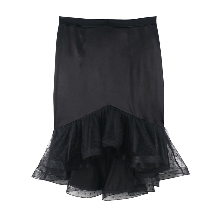 Damen eleganter Bleistiftrock mit voluminösem Tüllsaum Echo Archiv