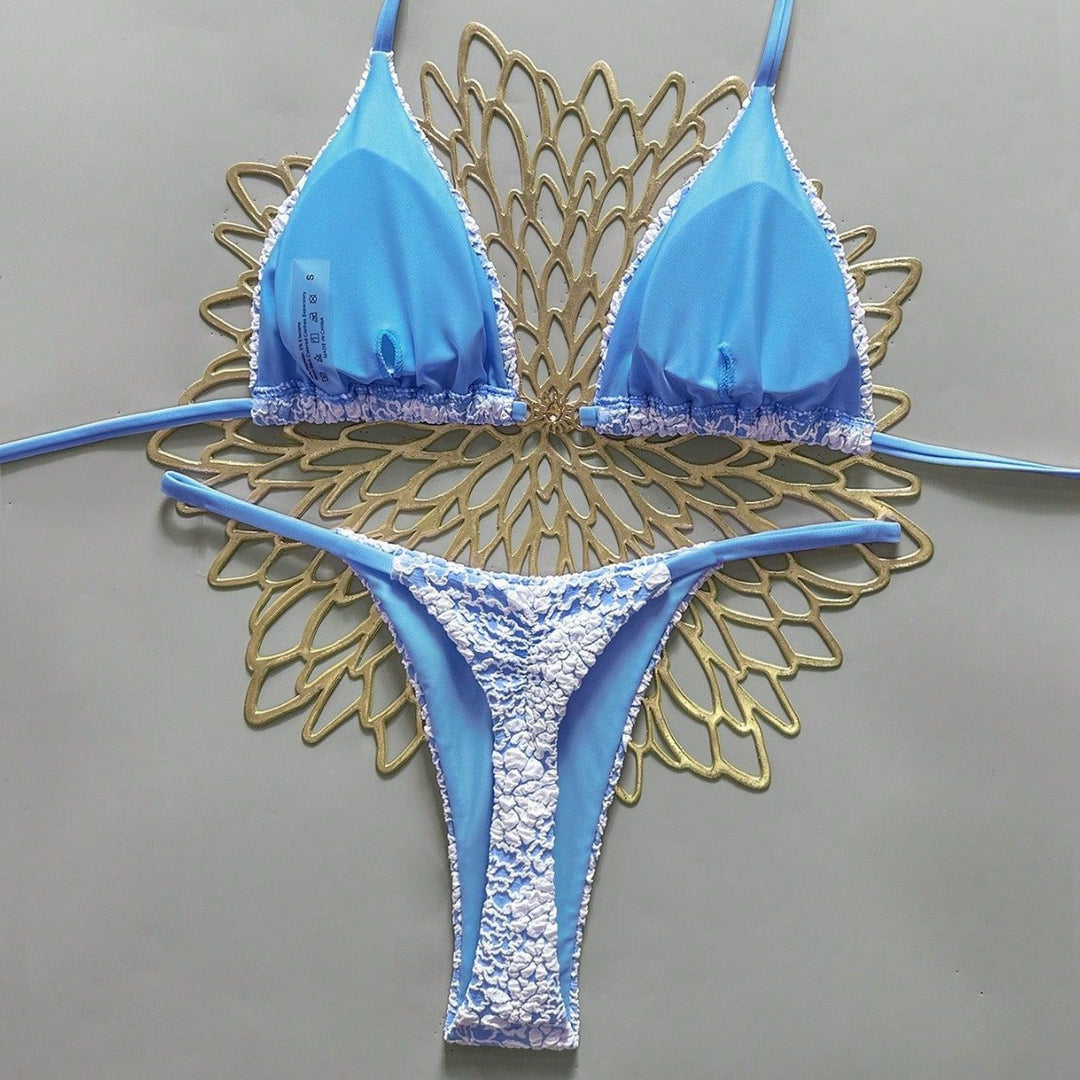 Damen Triangel-Bikini mit strukturierter Häkeloptik Echo Archiv