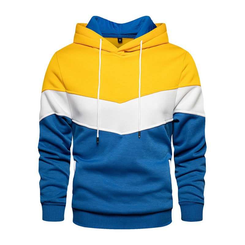 Herren Kapuzenpullover mit kontrastierenden Farbblöcken und weichem Innenfutter Echoarchiv