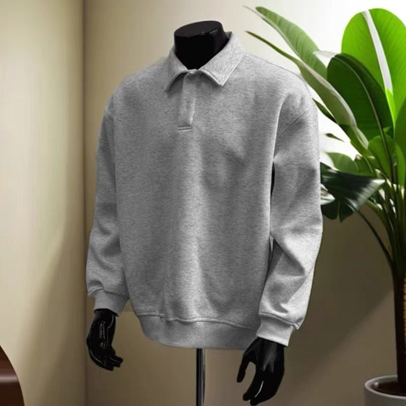 Herren Poloshirt-Sweatshirt mit Hemdkragen und Oversize-Schnitt Echo Archiv