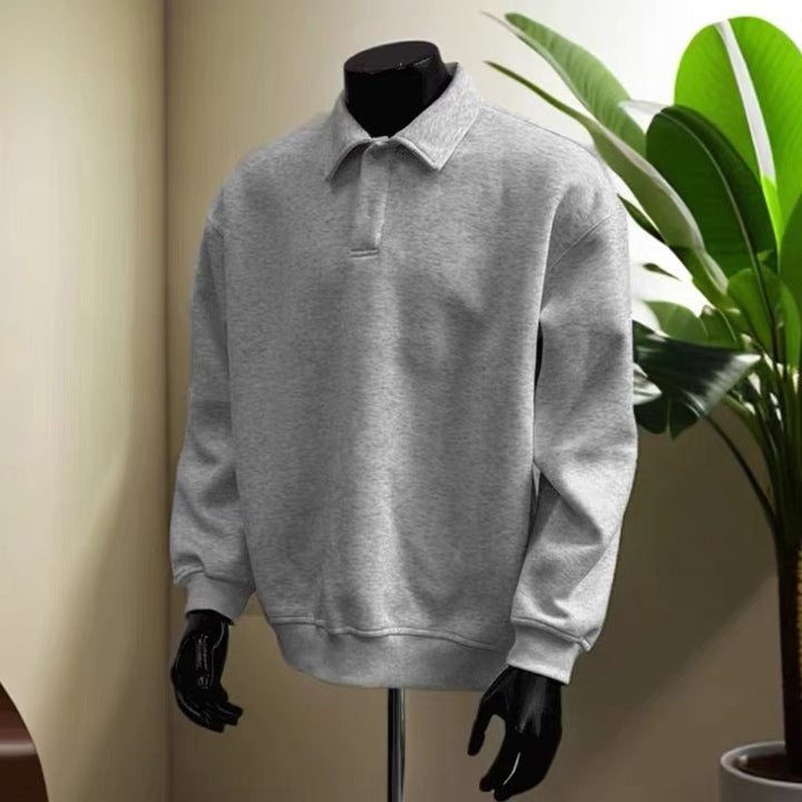 Herren Poloshirt-Sweatshirt mit Hemdkragen und Oversize-Schnitt Echo Archiv