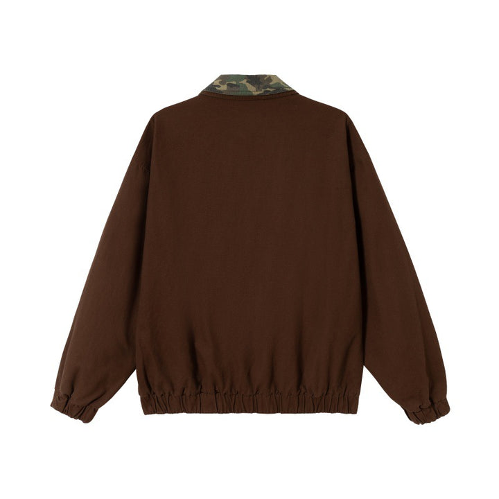 Herren Boxy-Fieldblouson mit Camouflage-Kragen, Pattentaschen und elastischem Saum Echoarchiv