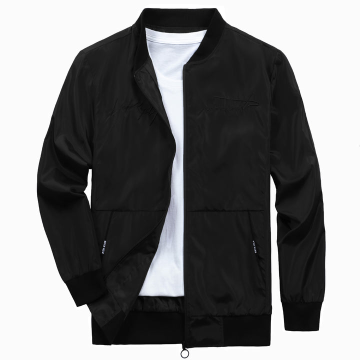 Herren modische Bomberjacke mit elastischen Bündchen und praktischen Reißverschlusstaschen Echoarchiv