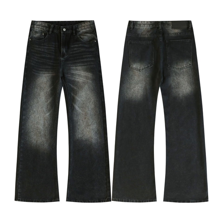 Herren Weite Schlagjeans aus gewaschenem Denim mit dezenten Fade-Effekten Echo Archiv