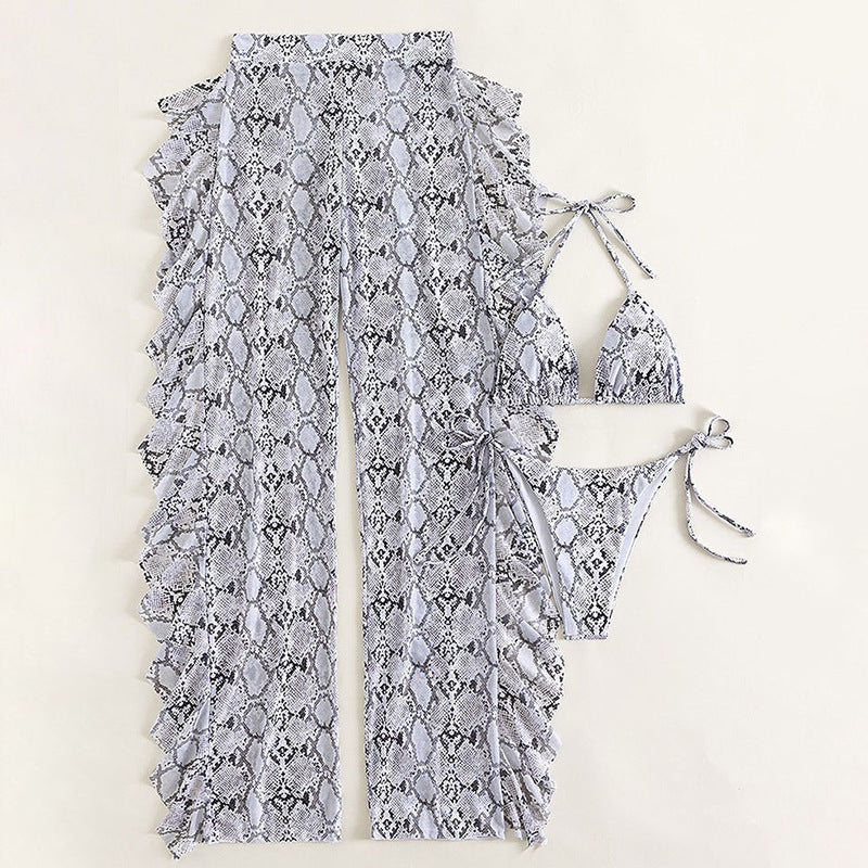 Damen Modisches Bikini-Set mit asymmetrischem Rock Echo Archiv