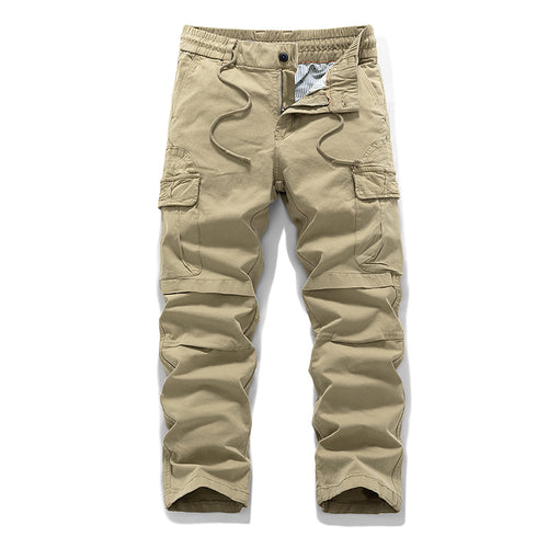 Herren Baumwoll-Canvas Cargo-Hose mit elastischem Tunnelzugbund, Kniepaneelen und Mehrfachtaschen Echo Archiv