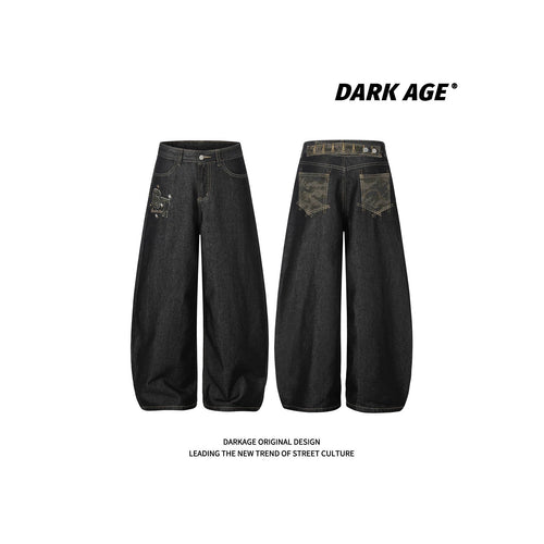 Damen Lässige Weitgeschnittene Jeans Echoarchiv