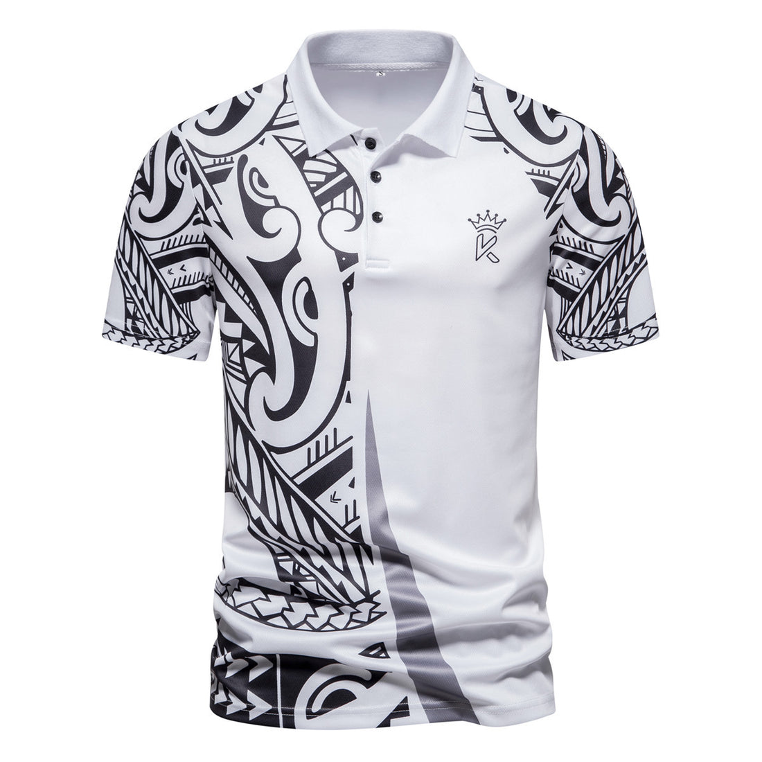 Herren Poloshirt mit modernem grafischen Design und atmungsaktiven Eigenschaften – Cavello