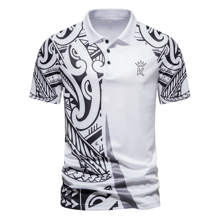 Herren Poloshirt mit modernem grafischen Design und atmungsaktiven Eigenschaften Echoarchiv