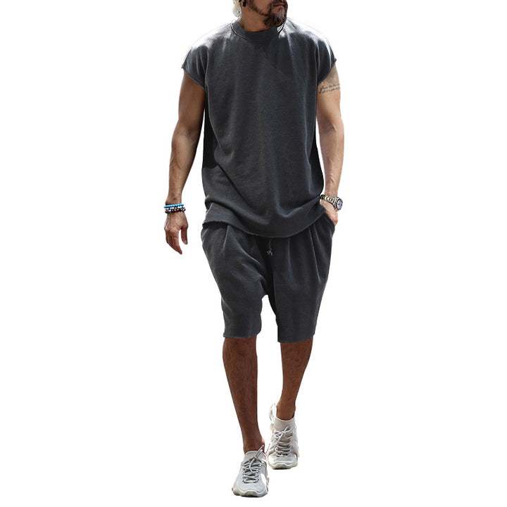 Herren lässiges Freizeit-Set aus hochwertigem Baumwollmix mit Oversize-Schnitt Echoarchiv