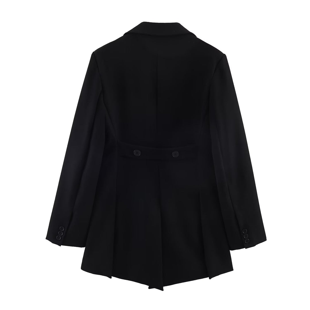 Damen Zweireihiger Blazer mit Schwalbenschwanz‑Saum und Cut‑Out‑Detail Echo Archiv
