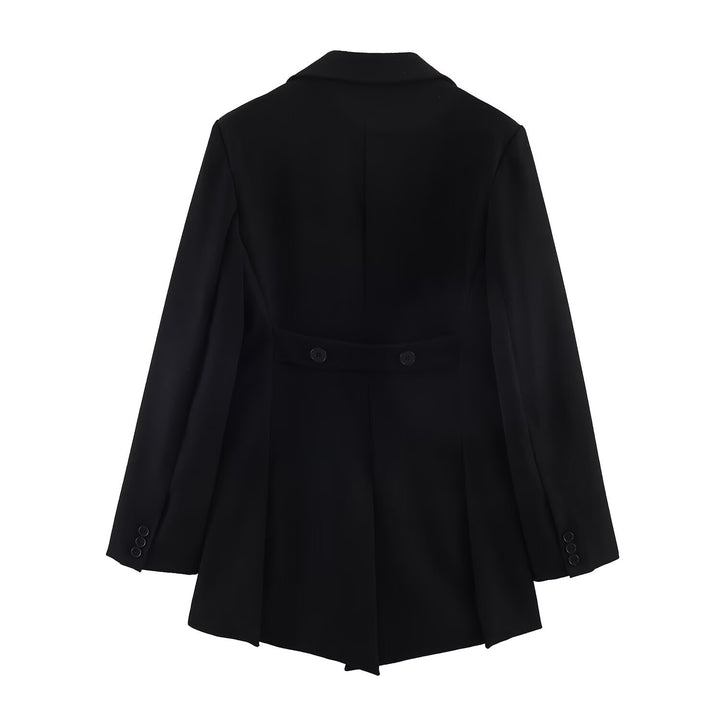 Damen Zweireihiger Blazer mit Schwalbenschwanz‑Saum und Cut‑Out‑Detail Echo Archiv