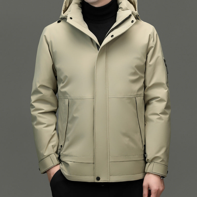 Herren Winterjacke mit verstellbarem Kragen und wasserabweisendem Material Echoarchiv