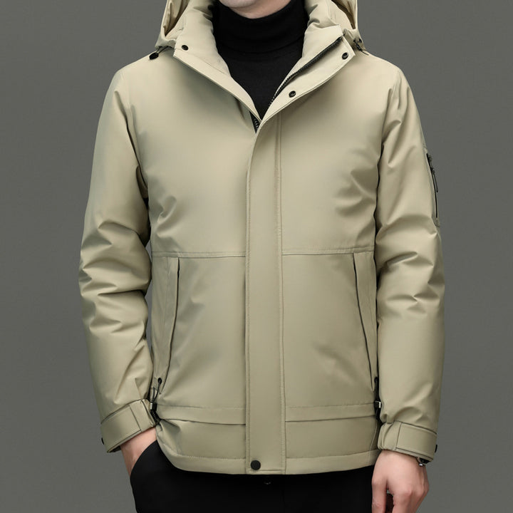 Herren Winterjacke mit verstellbarem Kragen und wasserabweisendem Material Echoarchiv