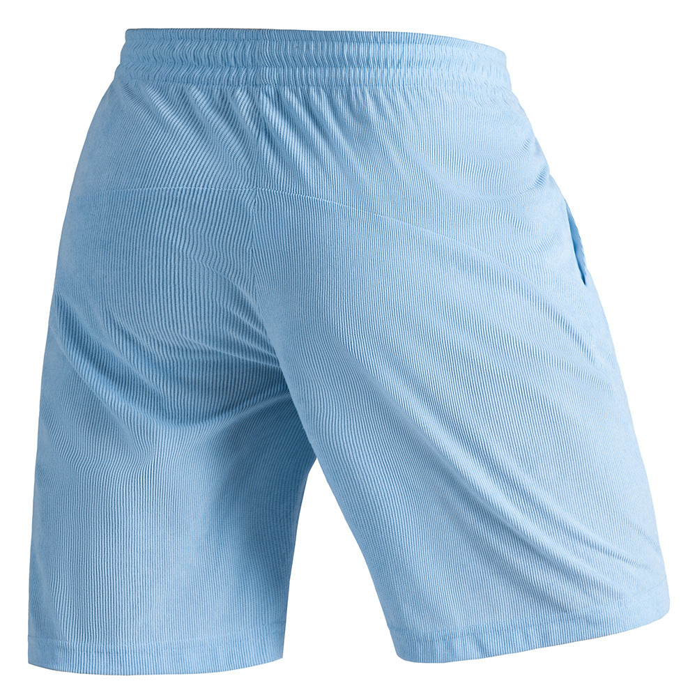 Herren leichte Cord-Shorts mit elastischem Bund und verstellbarem Kordelzug Echoarchiv