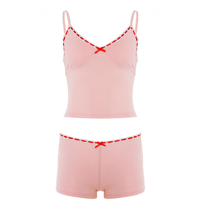 Damen Schlaf-Set mit Spaghetti-Trägern und zartem Design Echo Archiv
