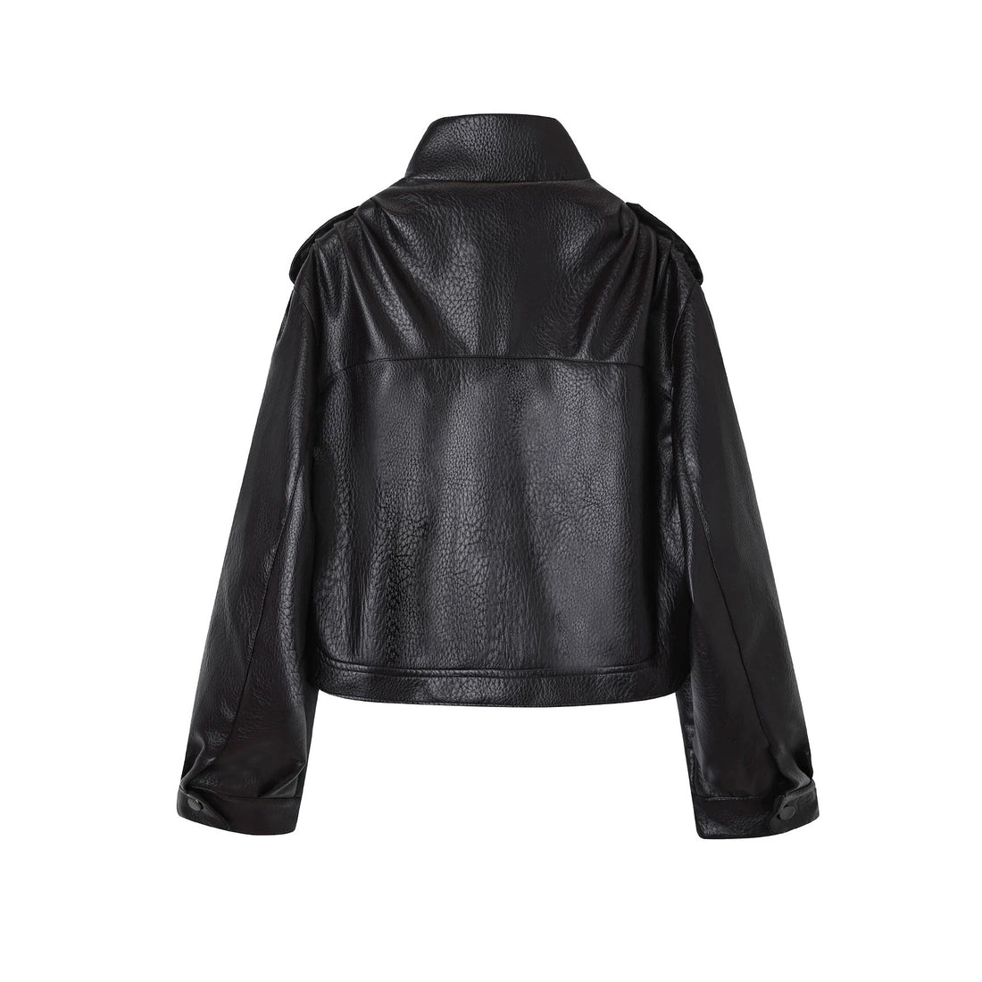 Damen Modische Kunstlederjacke mit Gürtel – Célinea