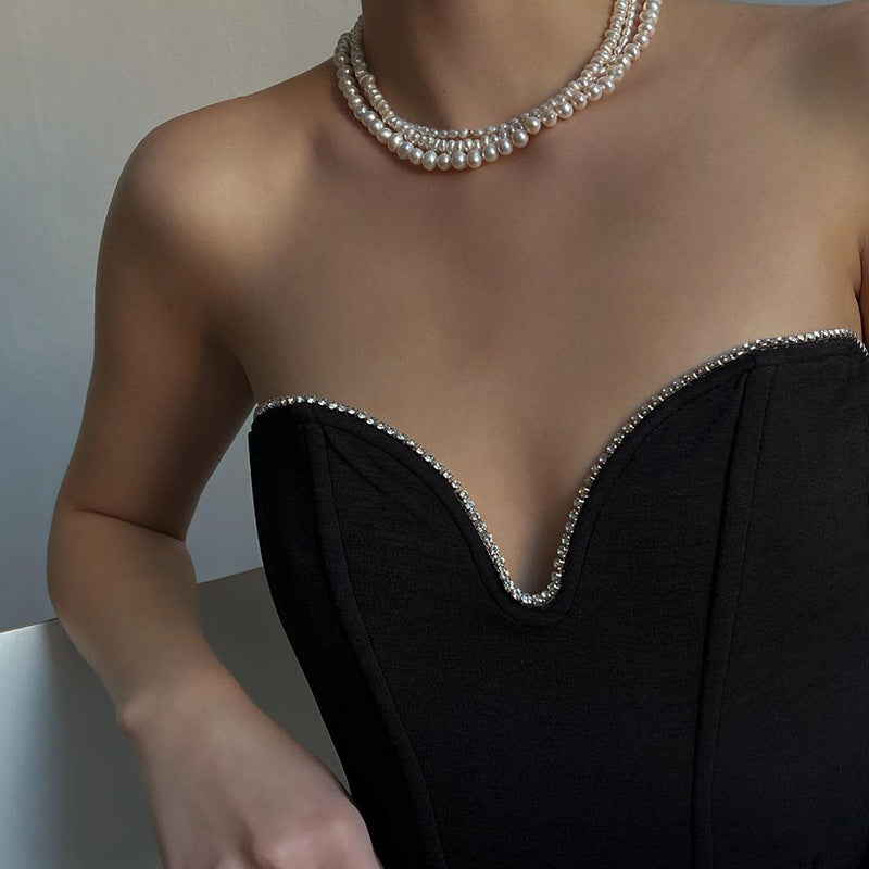 Damen Bustier-Oberteil mit herzförmigem Ausschnitt und elegantem Glamour Echo Archiv