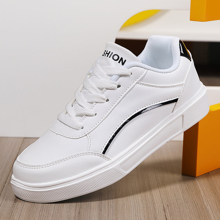Unisex nan urbaner niedriger City-Sneaker mit veganem Kunstleder, dezenter Metallic-Zierkante und stoßdämpfender EVA-Laufsohle Echo Archiv