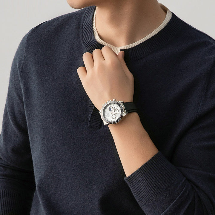 Herren Uhrenarmband mit sportlichem Design und Multifunktionszeiger Echoarchiv