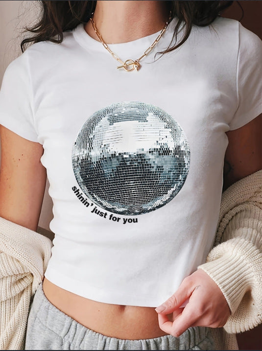 Damen Crop-T-Shirt mit kreativen Schleifen-Details Echo Archiv
