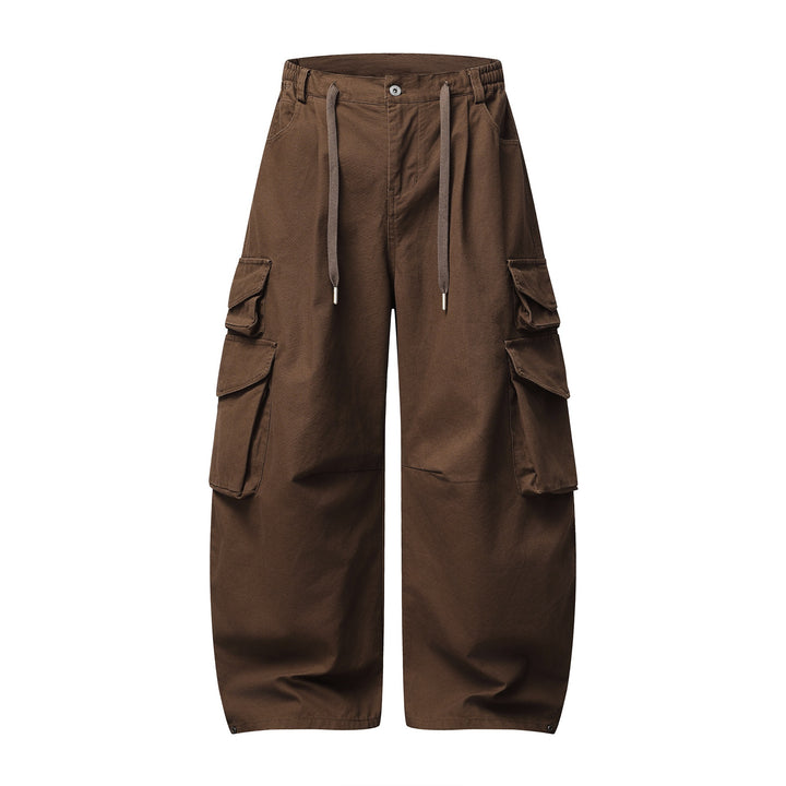 Damen Utility-Cargo-Culotte mit weitem Bein, elastischem Bund und Pattentaschen Echoarchiv