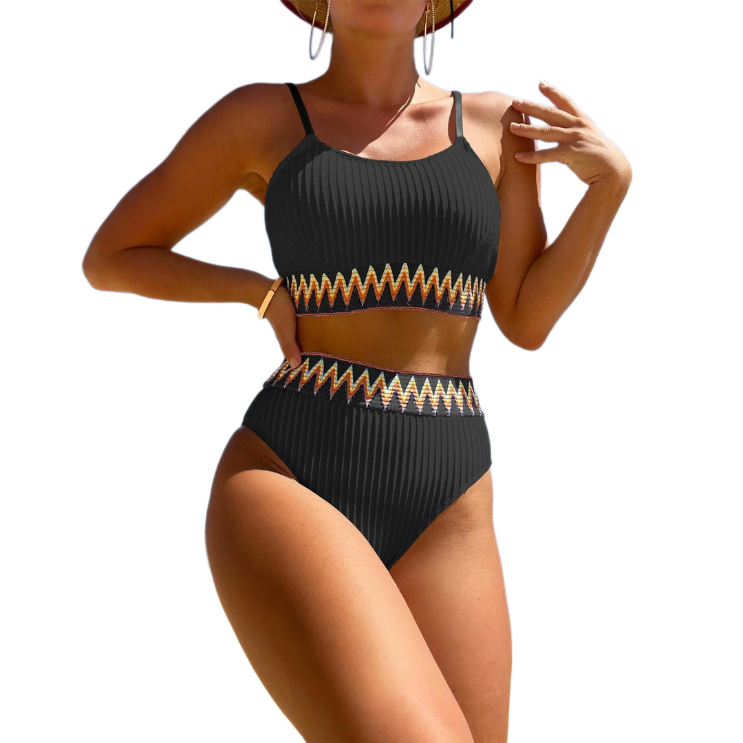 Damen Hochtailliertes Bikini-Set mit raffinierten Plissee-Details Echo Archiv