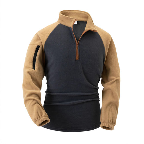Herren Fleecejacke mit halbem Reißverschluss und praktischen Taschen Echoarchiv