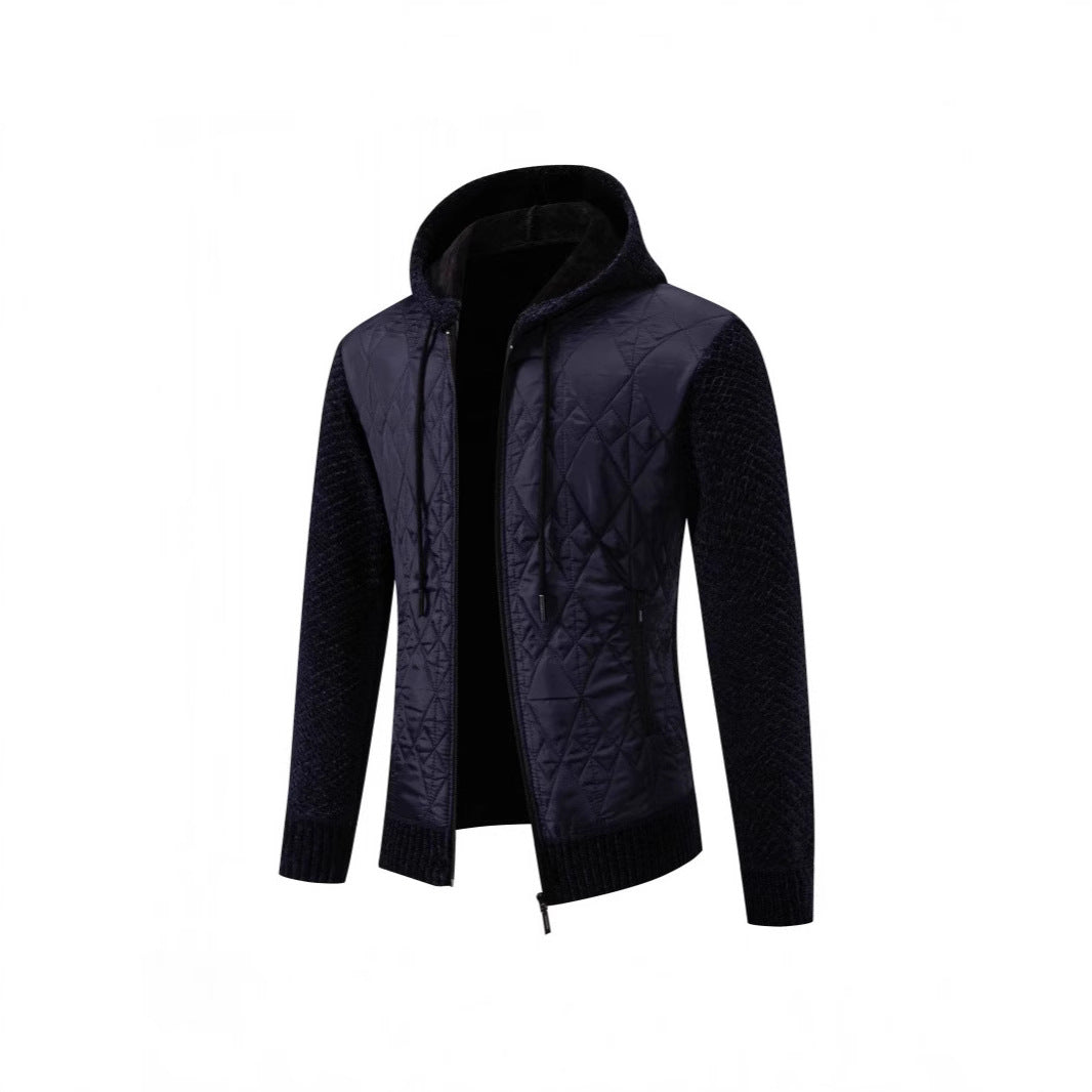 Herren gesteppte Übergangsjacke mit hohem Kragen und modernem Design Echoarchiv