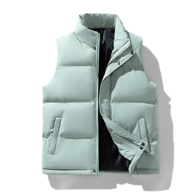 Herren Isolierende Outdoor-Steppweste mit hohem Kragen, 2‑Wege‑Reißverschluss & verdeckten Eingrifftaschen Echoarchiv